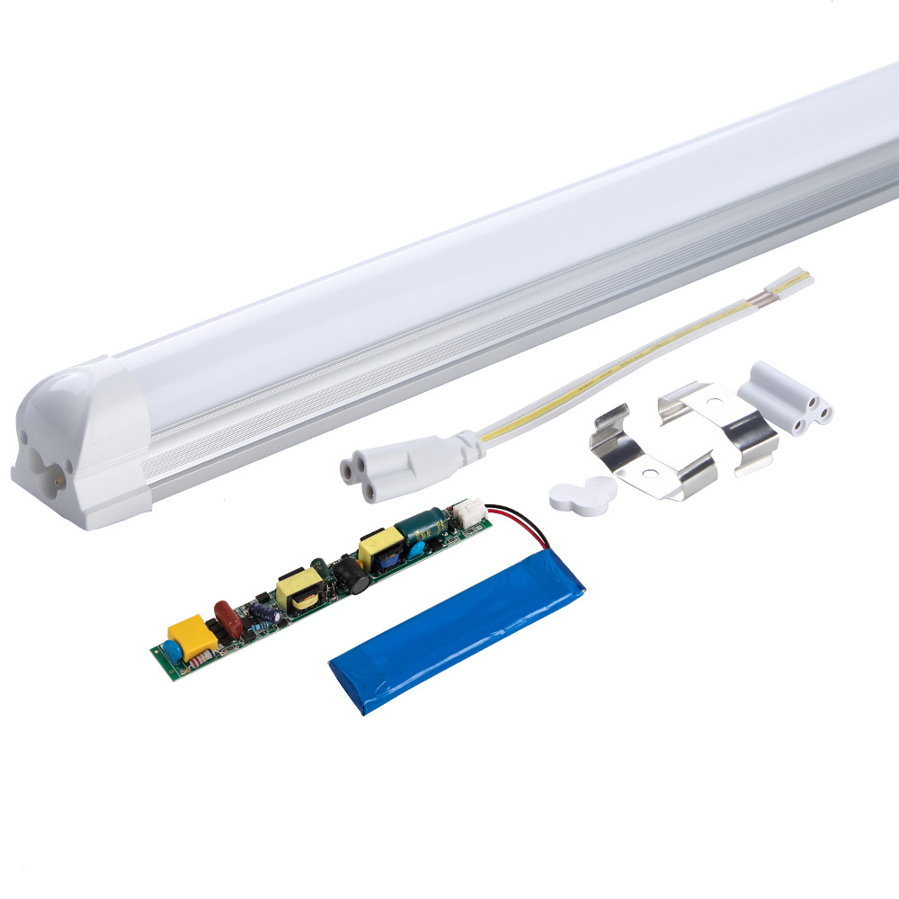 86-265V/AC Emergency Rechargeable Battery Powered Backup T8 Led Tube Light Lamp For Building and Carparks