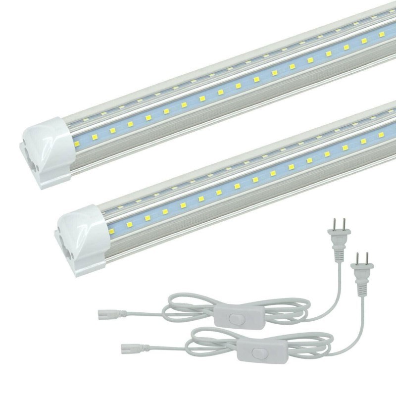 4ft 8ft T8 Led Tubes Light 3ft 4ft 5ft 6ft 8ft V Shaped Led Cooler Door Tubes Lighting Freezer double row shop lights fixture