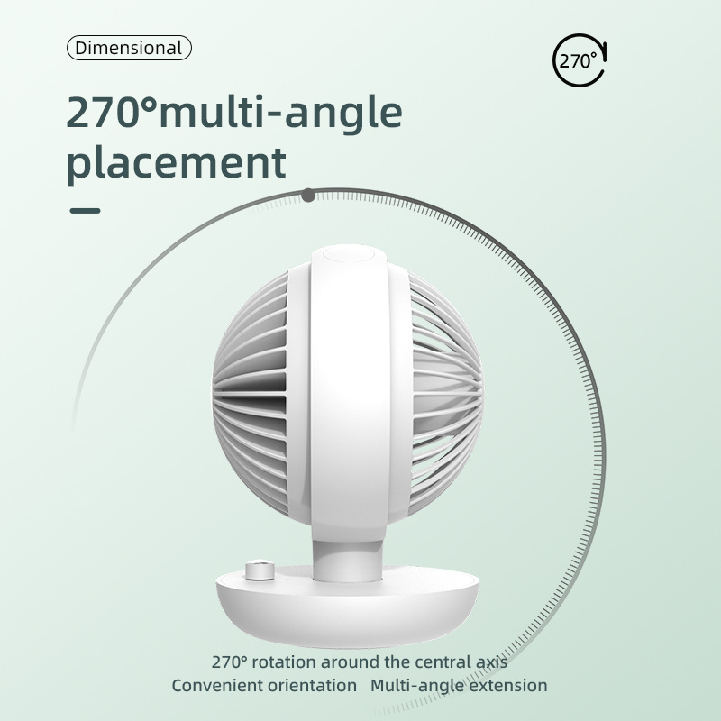 Smart Desktop Fan High Speed Portable Turbo Table Oscillation Air Globe Desktop Circulating Fan Home appliance Child Lock