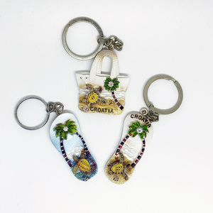 YIWU BaiWen Manufacturers  promotional gift  customized logo beach turtle  souvenir   3D  keychain   tourist gift