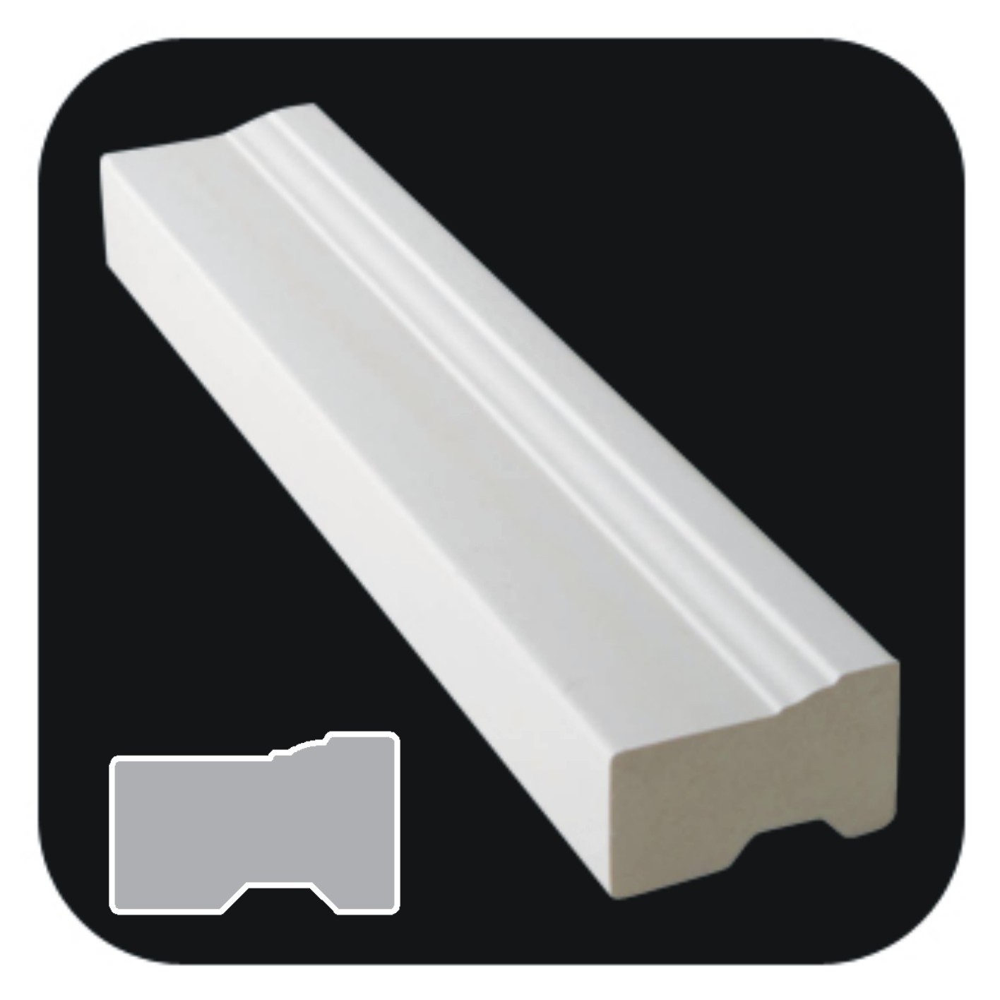 White Exterior/ Interior Vinyl Moulding Foamed PVC Moulding Door Trim Casing Base Moulding