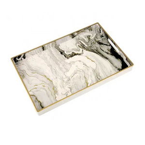 Luxury Marble Pattern Serving Tray Compote Cookie Chocolate Candy For Home Wedding Serving Decor Storage Tray