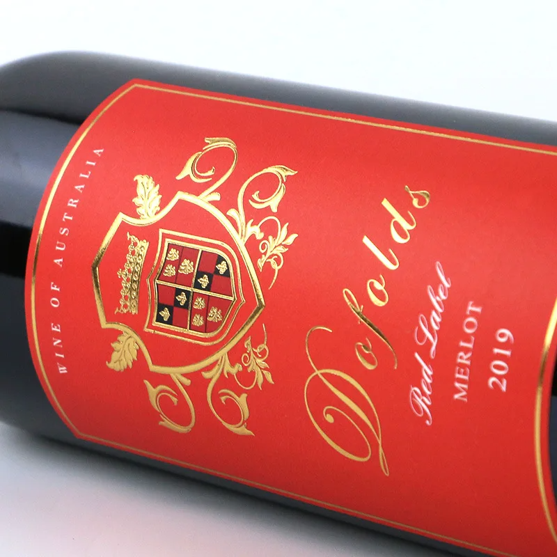 Factory Direct Price Luxury Custom Gilded UV Embossed Red Wine Label With High End Printing Sticker