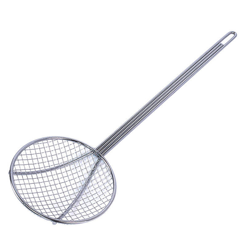 Kitchen Utensils 19 Inch Multi Function Round Shape Stainless Steel Mesh Skimmer Strainer Filter