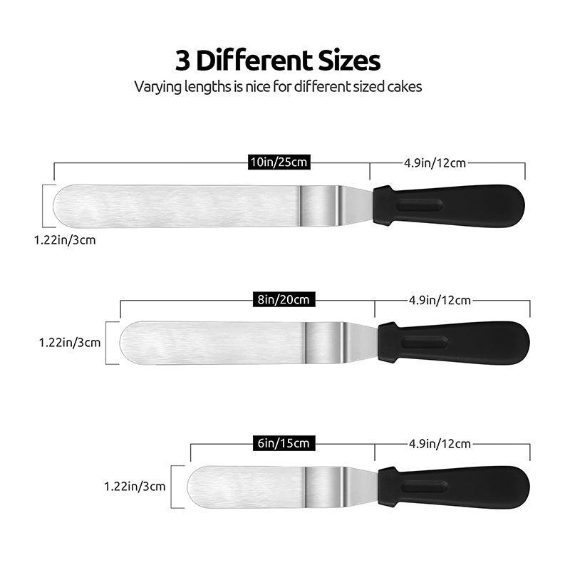 2023 Stainless Steel Baking Tools Handle Curveblade Spatulas Flat Knife Laminate Cream Spatula Cake Icing Spatula