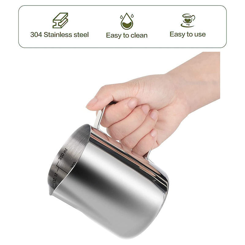 Best Stainless Steel Pull Flower Cup Latte Espresso Tool Coffeware Milk pitcher Coffee steam milk Frother barista milk jug