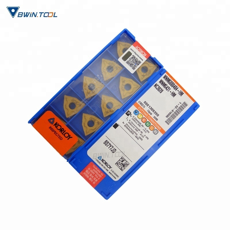 Korloys Different Type Tungsten Carbide turning insert WNMG080404-HM NC3020