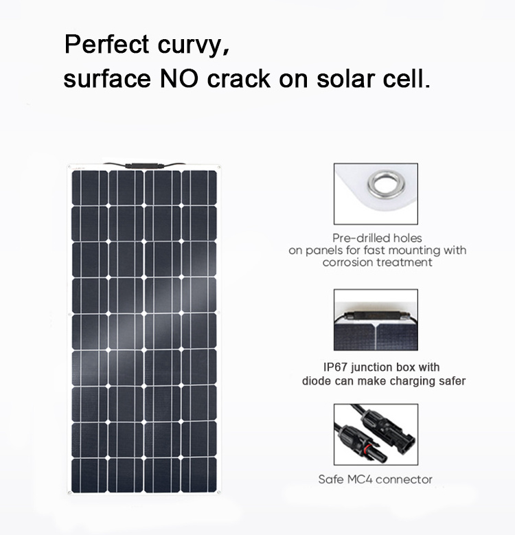 OEM 450W 520W 1000W 540 Watt Solar Energy Products Rollable Solar Panel Roof