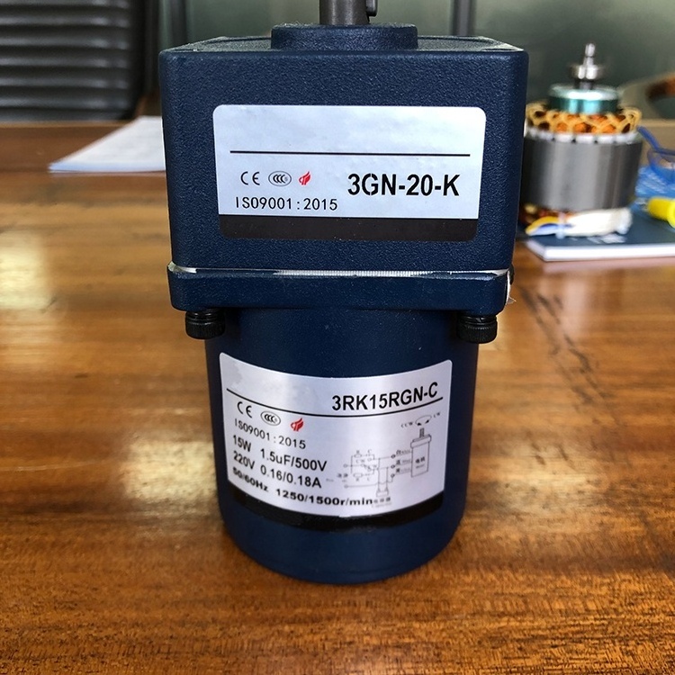 Single Phase 110v 220v Three Phase 380v Electric AC Motor Geared Motor Helical Gear Reducer