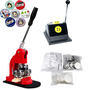 Badge Making Machine + Metal Paper Cutter + 100 Plastic Blank Badge Buttons