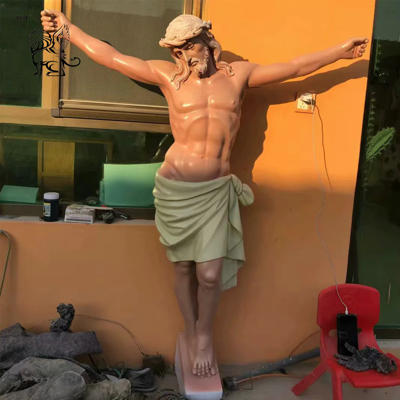 Folk Crafts Home Decor Christian Life Size Fiberglass Catholic Religious Resin Jesus Statues Sculpture