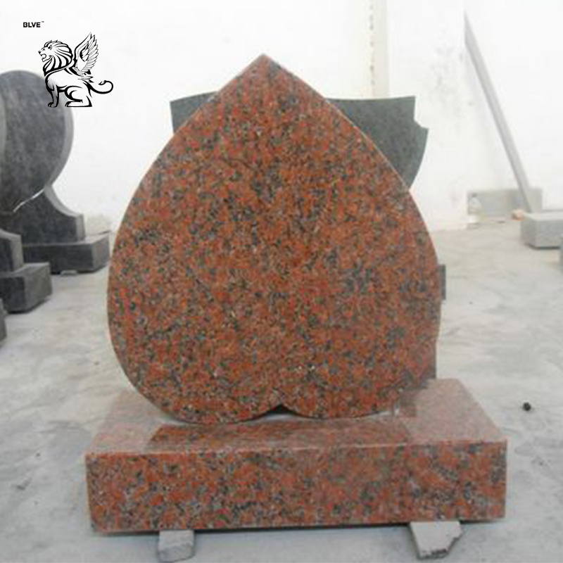 BLVE Factory Wholesale Cemetery Black Natural Stone Granite Headstone Marble Tombstone And Monuments Gravestone