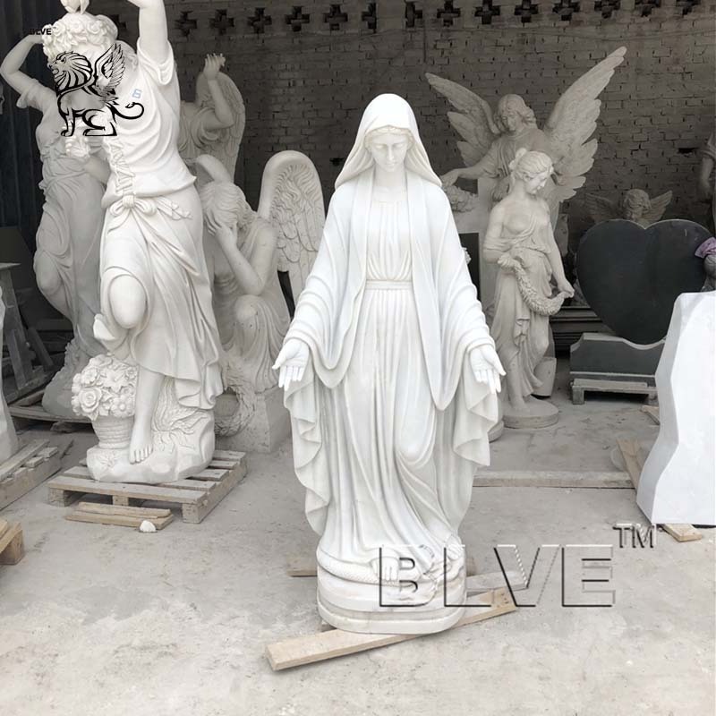 Outdoor Decoration Catholic Life Size  Stone White Marble Kneeling Angel Tombstone statues Greek Sculpture  MSJ-18