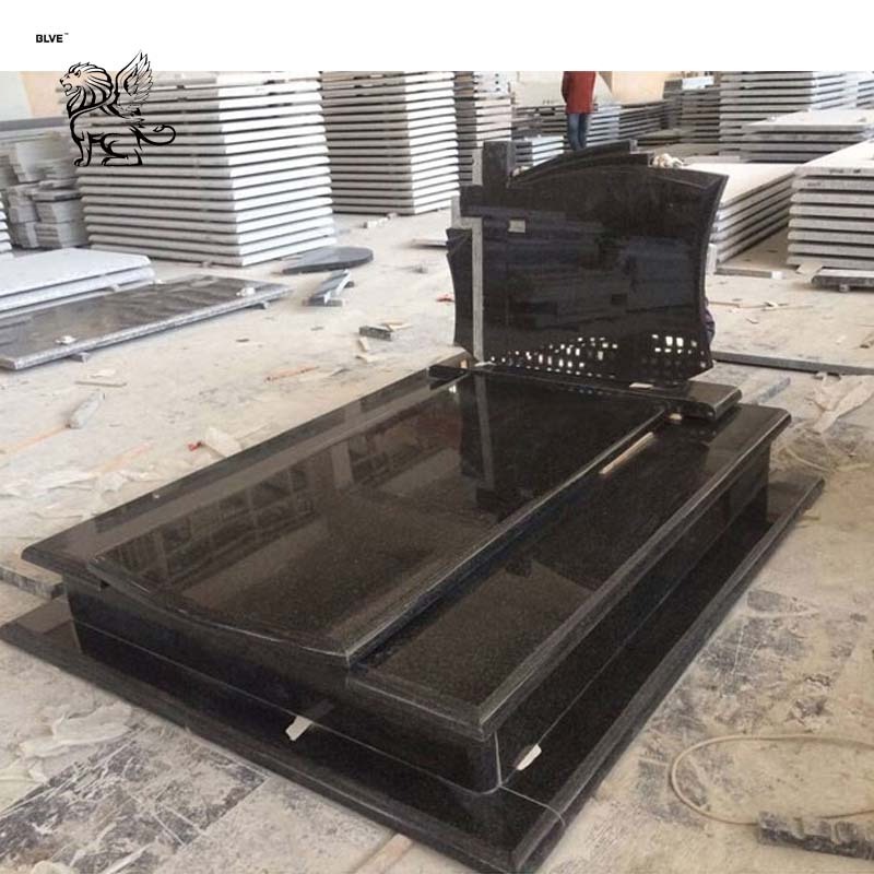 BLVE Modern Designs China Black Marble Cemetery Headstone Monument Granite Grave Stone Tombstone Slab