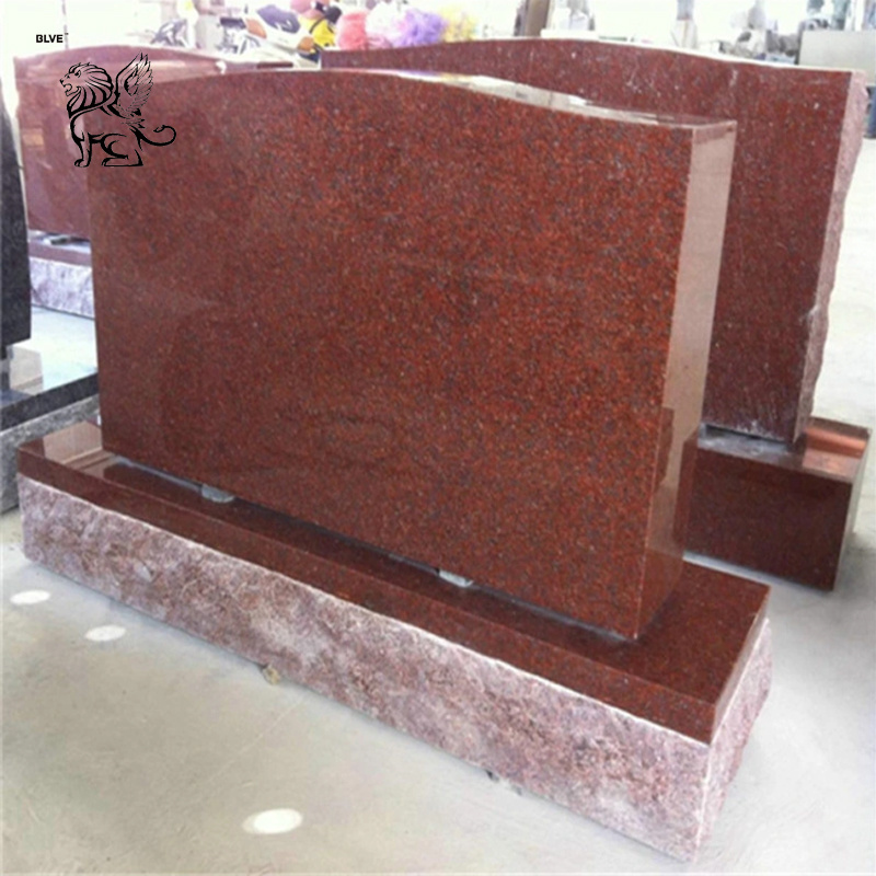 BLVE Chinese Factory Blue Granite Grave Stone Tombstone Natural Stone Cemetery Monuments Wholesale