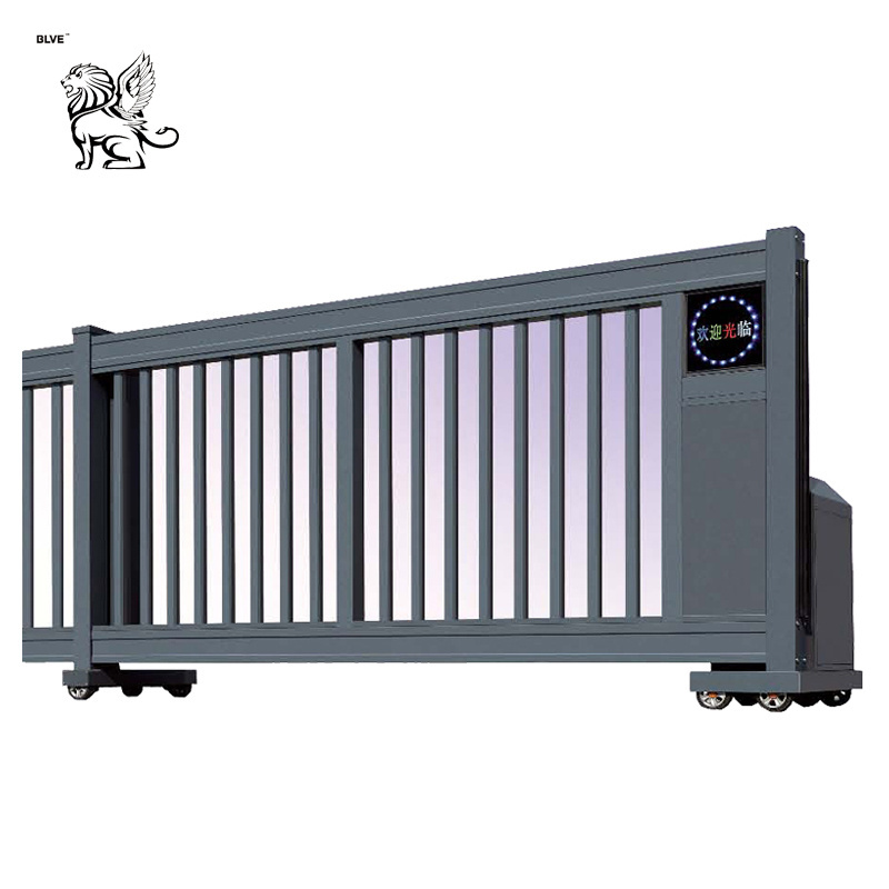 simple steel pipe gate grill design metal railing custom automatic safety gate for home SGL-08