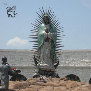 BLVE Custom Large Outdoor Metal Religious Our Lady Virgen De Guadalupe Sculpture Bronze Virgin Mary Statue Wholesale