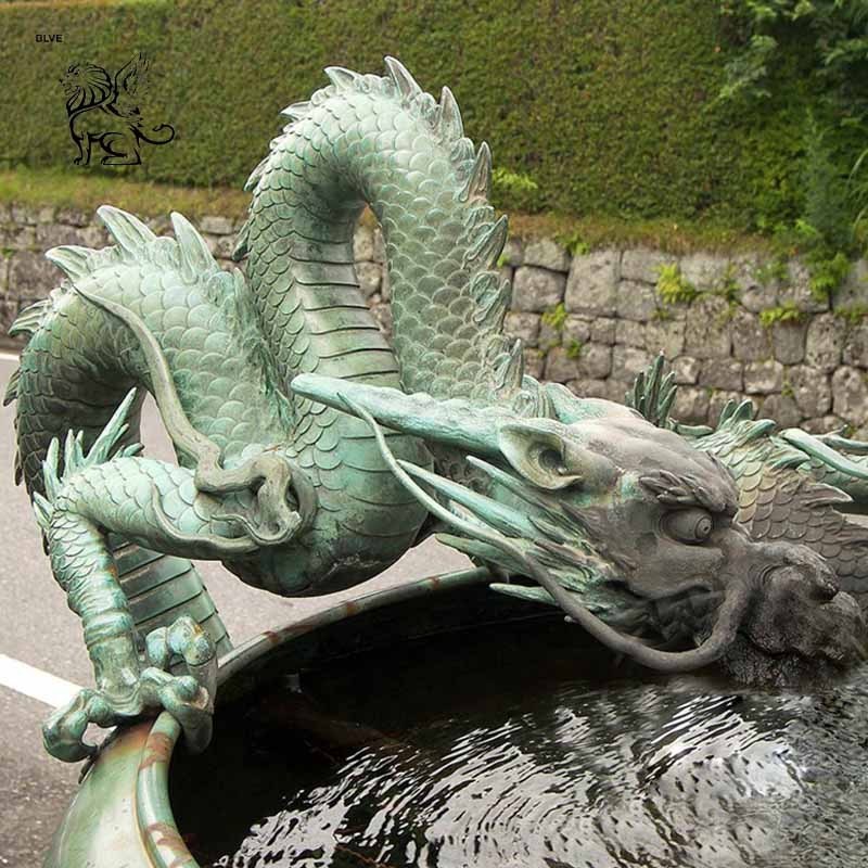 BLVE Outdoor Decoration Large Metal Chinese Feng Shui Animals Water Fountains Bronze Dragon Garden Fountain With Statue