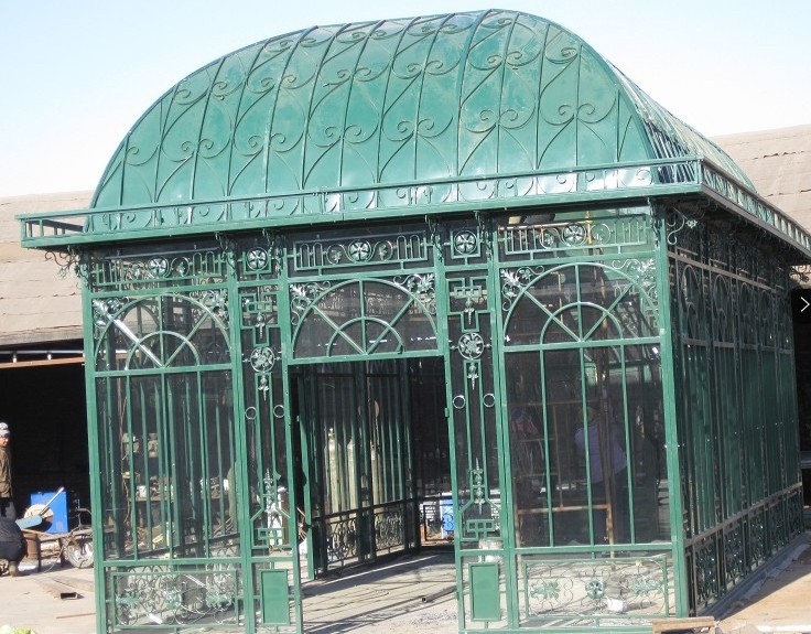 iron gazebo/cast iron gazebo/outdoor antique wrought iron gazebo IGA-01