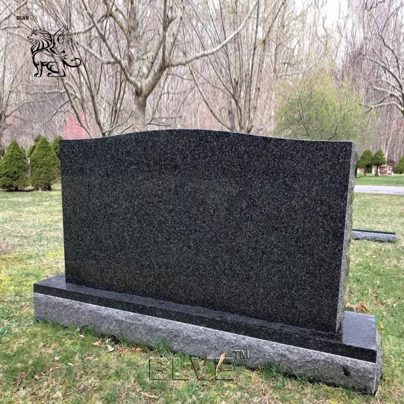 BLVE Custom European Style Modern Design Hand Carved Natural Stone Granite Monument Tombstone