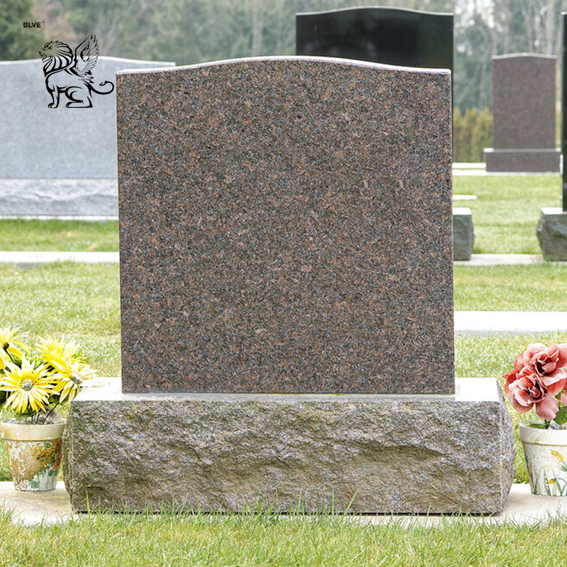 BLVE Factory Wholesale Cemetery Black Natural Stone Granite Headstone Marble Tombstone And Monuments Gravestone