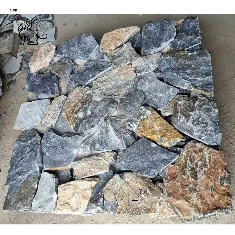 BLVE Outdoor Design Natural Quartzite Dry Stack Culture Stone Wall Cladding Exterior Stone Veneer