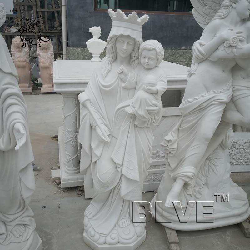 Outdoor Decoration Catholic Life Size  Stone White Marble Kneeling Angel Tombstone statues Greek Sculpture  MSJ-18