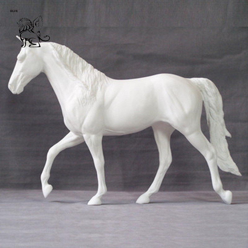 life size black fiberglass horse sculpture FSL-012