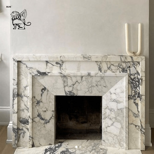 BLVE Classical Italian Natural Stone Marble Indoor Decoration Fire Place Customized Polished Design Fireplace Mantel MFJ-13