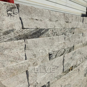 BLVE Modern House Decoration Outdoor Natural Stack Stone Facade Rock Stone Paving Veneer Grey Wall Stone Tile