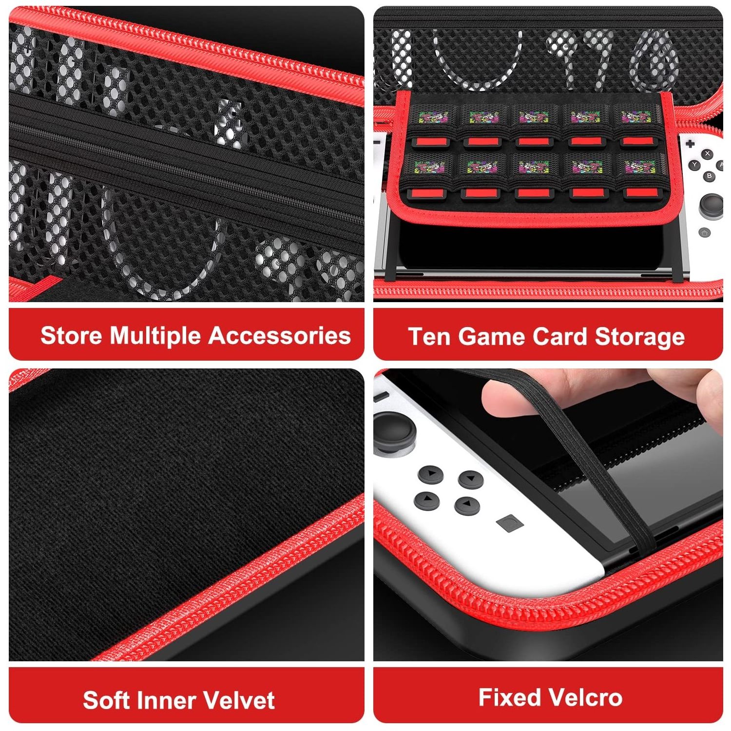 Switch Carrying Case Compatible with Nintendo Switch and New Switch OLED Console