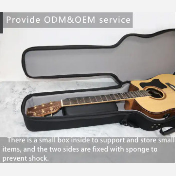 Customized logo Portable Musical Instrument Guitar Case Hard Bag Zipper Eva Guitar Case