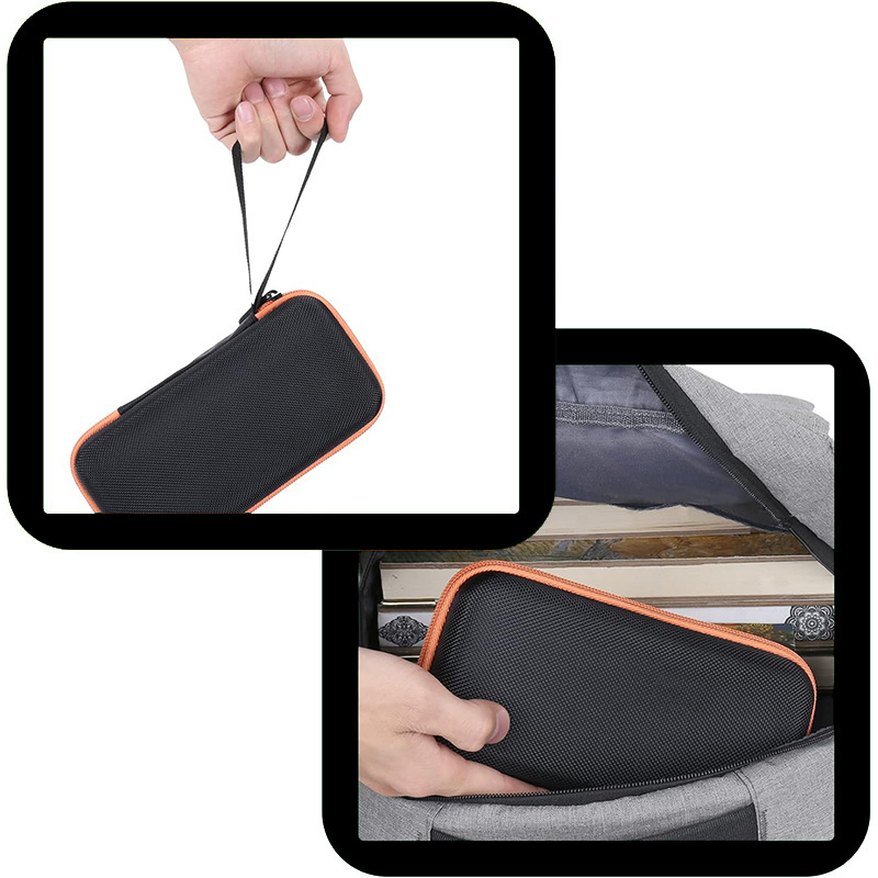 Zipper lock bag Hard Carrying Case Compatible with Solar Power Bank Qi Charger 10,000mAh