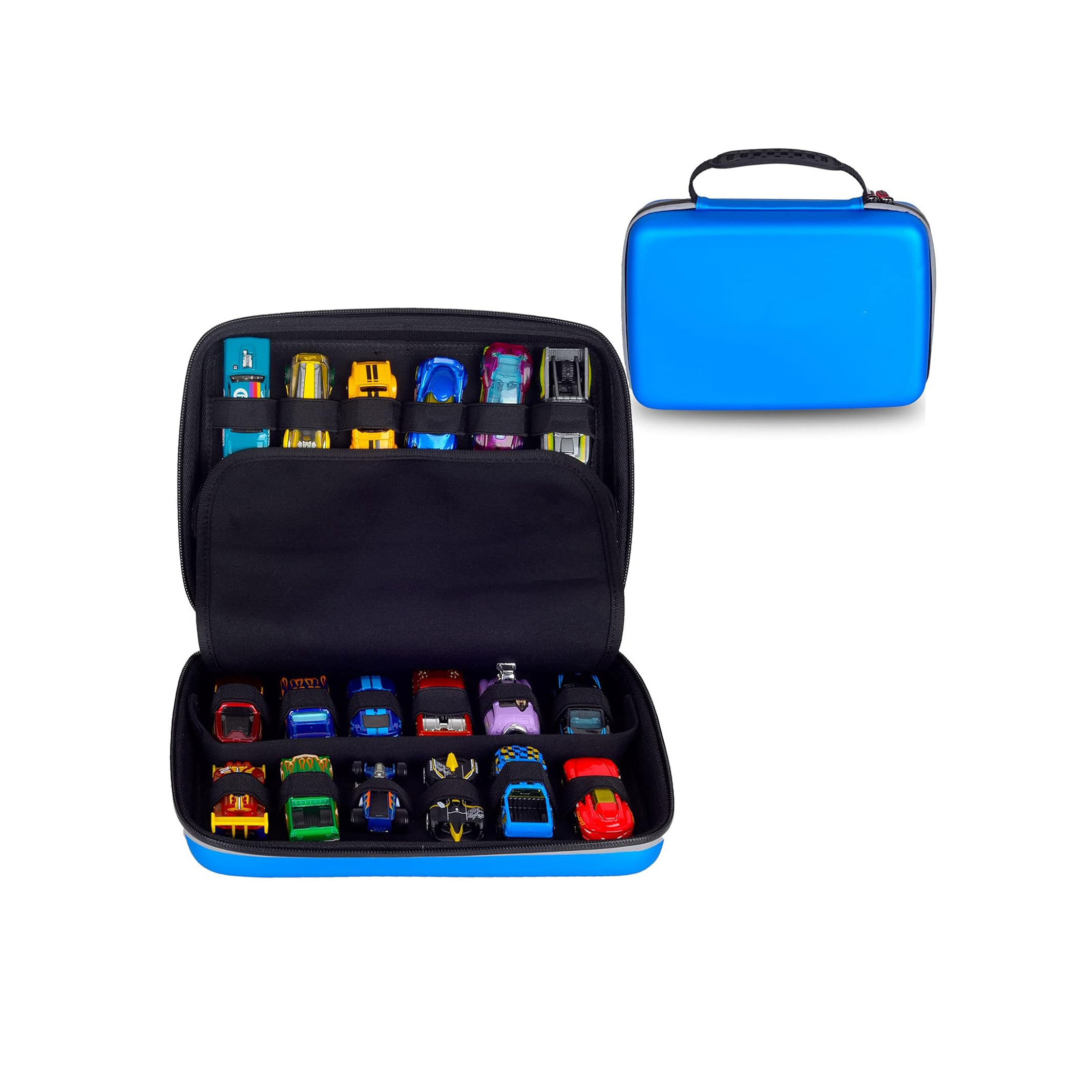 Hot Wheels Cars Premium Matchbox Car Storage Organizer Case 20 Toy Cars Pack Set Carrying Case