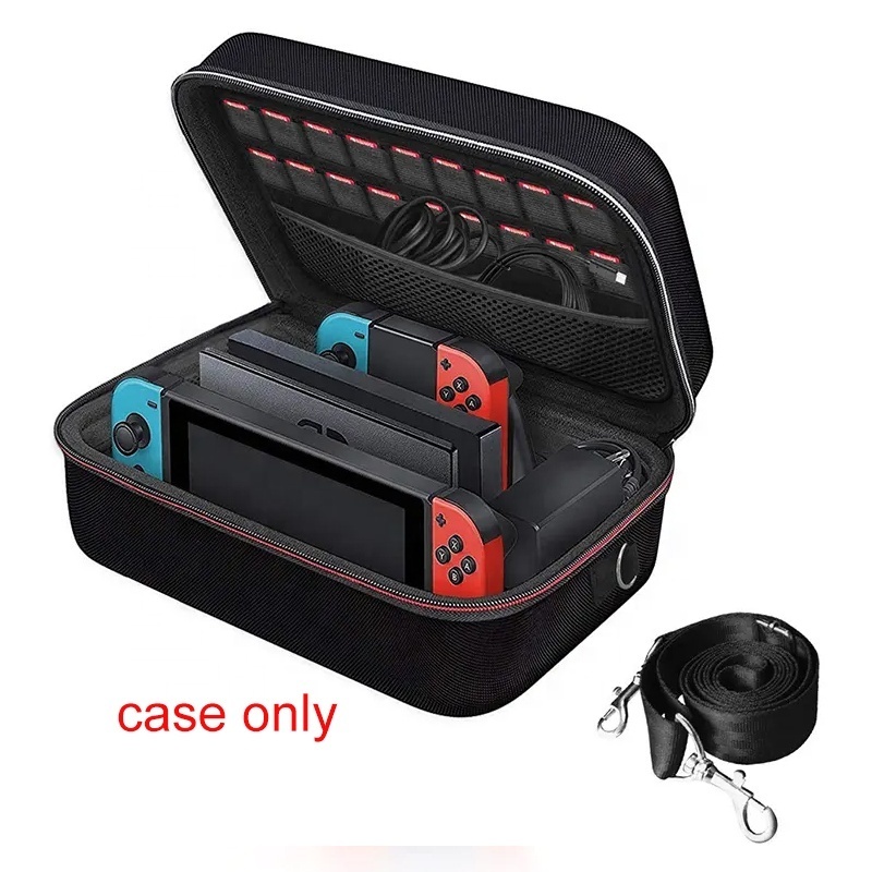 OEM Custom Protective EVA Hard Waterproof Portable Travel Switch oled Game Case for  switch cards