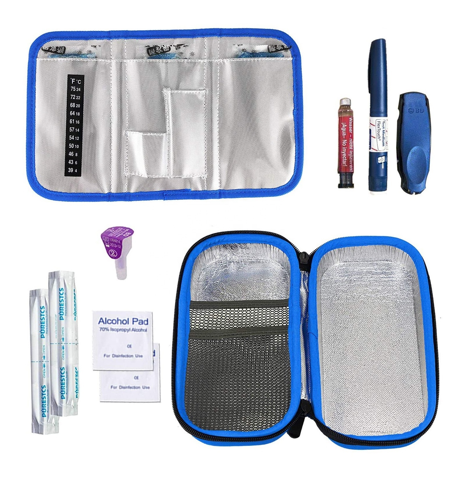 Customized Portable Durable Pocket Travel EVA Insulin Cooler Case