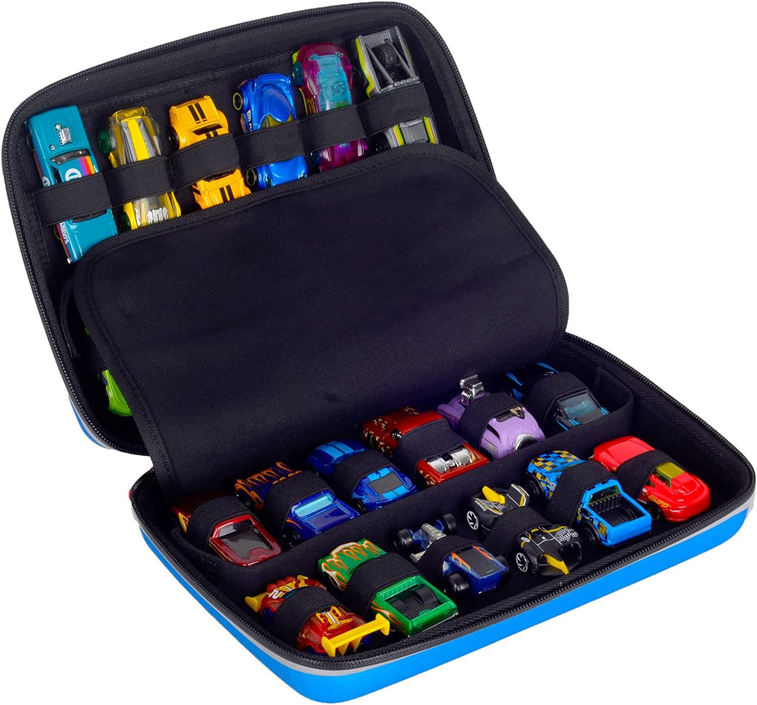 Hot Wheels Cars Premium Matchbox Car Storage Organizer Case 20 Toy Cars Pack Set Carrying Case