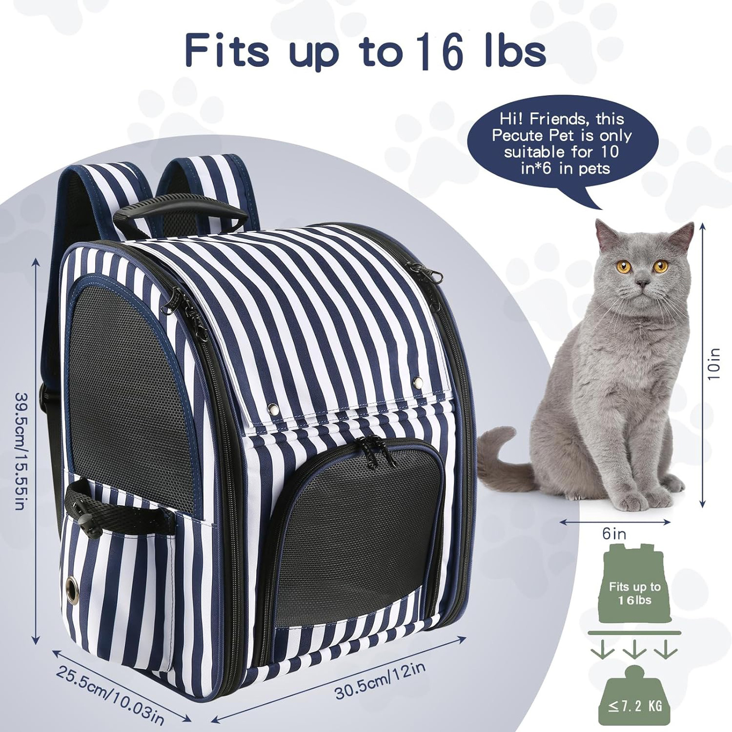 Hot Sale Insulated and Water Resistant Pet Carrier Backpack with USB Expandable Zipper Bag for Cats Pet Backpack