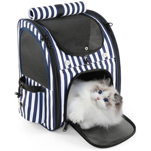 Hot Sale Insulated and Water Resistant Pet Carrier Backpack with USB Expandable Zipper Bag for Cats Pet Backpack