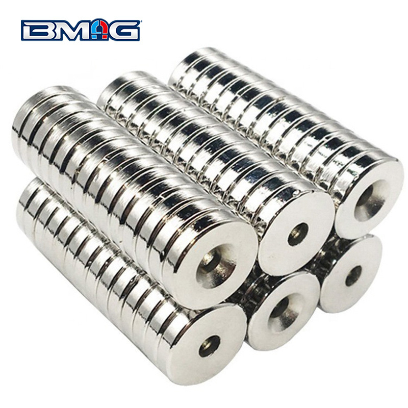 Nickel Coating Custom Shape N42 Countersunk Hole Size Magnet Neodymium Channel Magnet