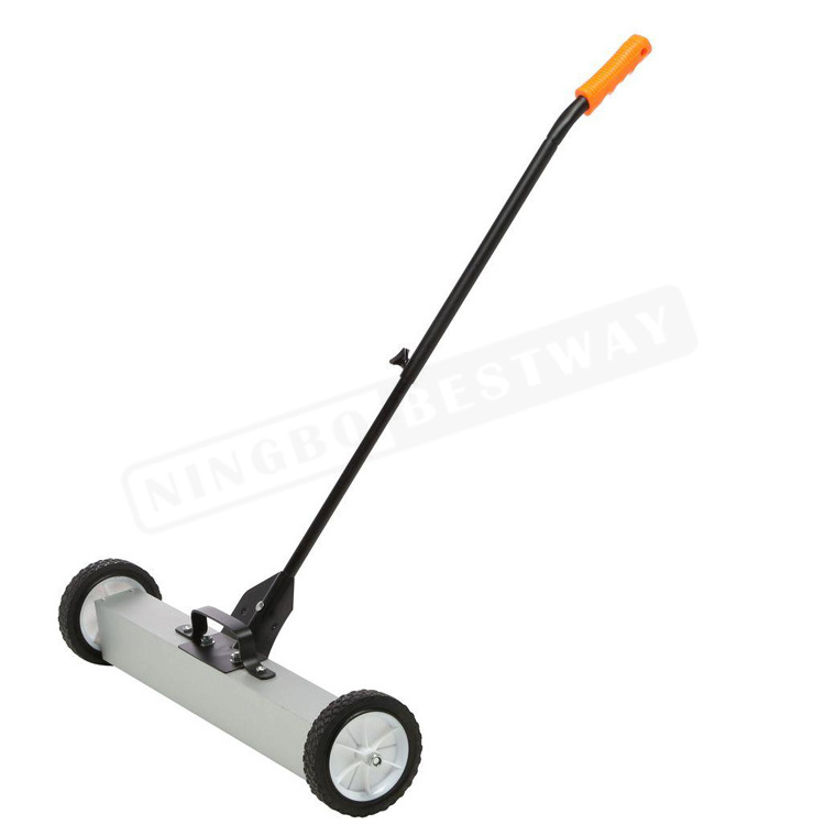 Hand Push Small Wheeled Rolling Cleaning Magnetic Road Floor Sweeper