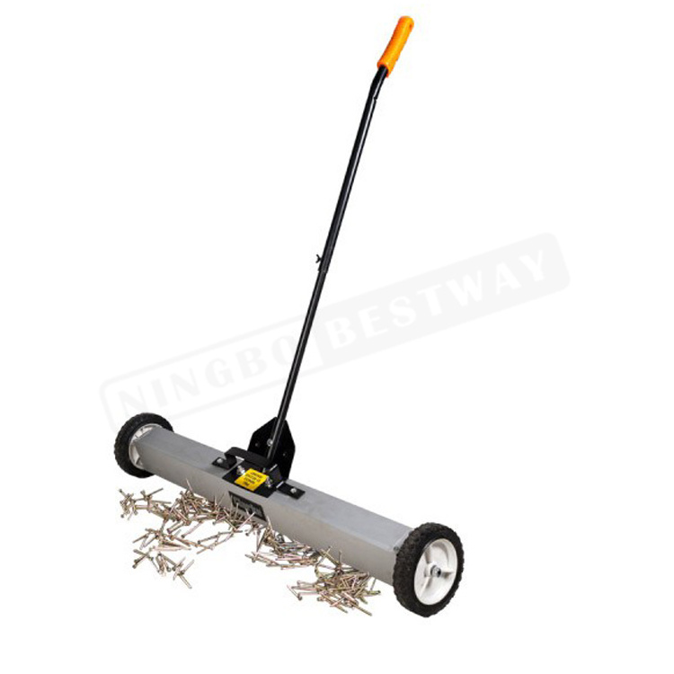 Hand Push Small Wheeled Rolling Cleaning Magnetic Road Floor Sweeper