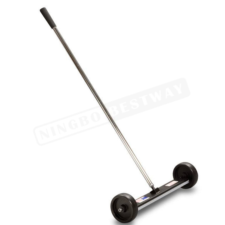 Hand Push Small Wheeled Rolling Cleaning Magnetic Road Floor Sweeper