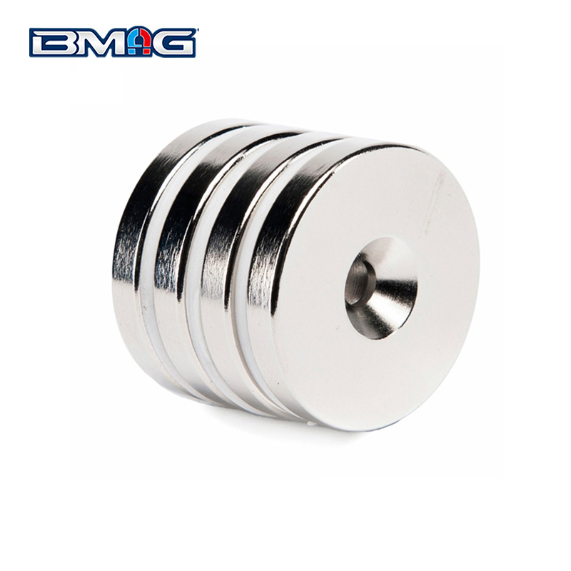 Nickel Coating Custom Shape N42 Countersunk Hole Size Magnet Neodymium Channel Magnet