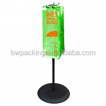 Biodegradable China daiso disposable PBAT PLA long printed wet umbrella plastic bag factory for airplane