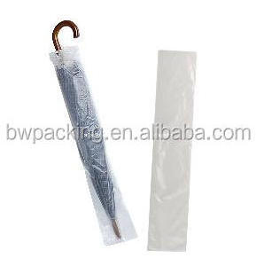 Biodegradable China daiso disposable PBAT PLA long printed wet umbrella plastic bag factory for airplane