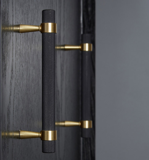 Solid Black Brass Cabinet Pulls 5