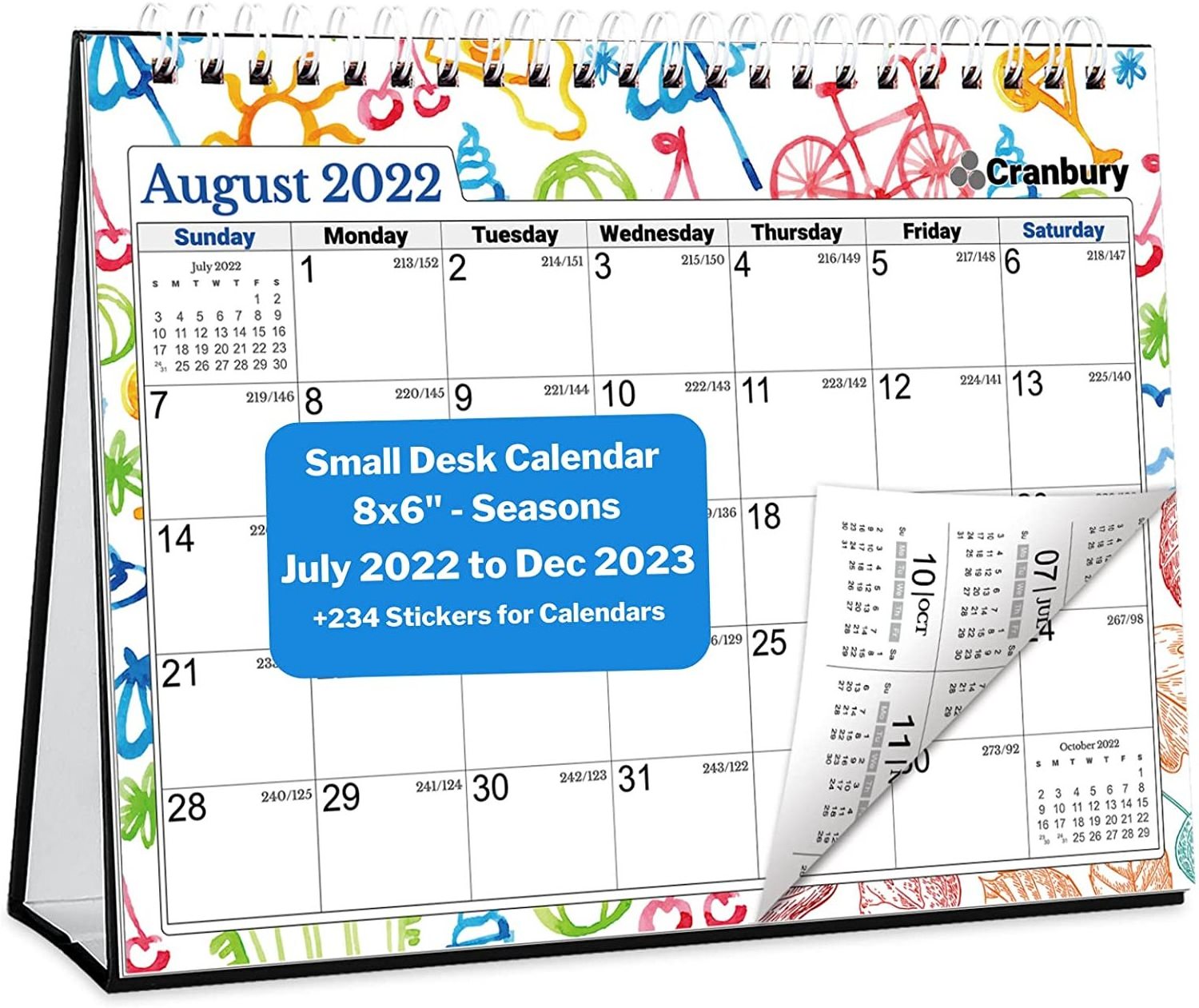 Small Desk Calendar 2022-2023, 8x6