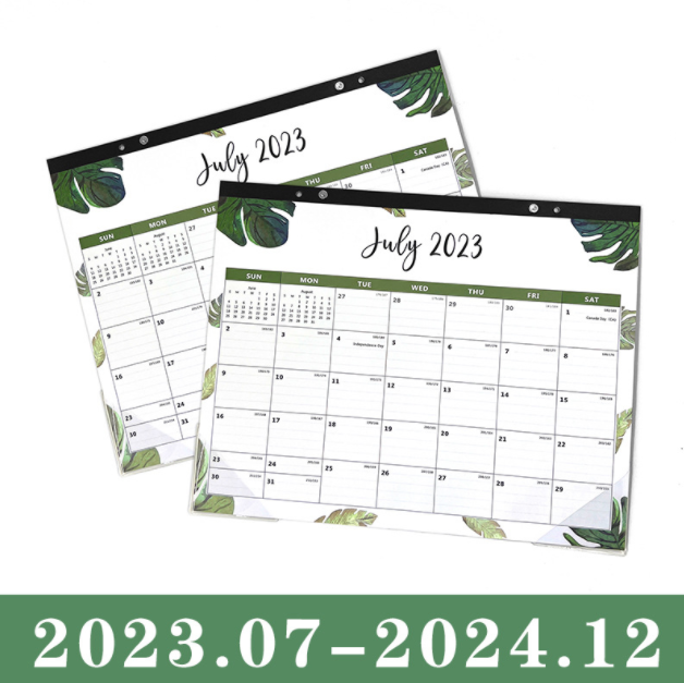 2023-2024 Customizable Whiteborad Monthly Spiral Creative Reusable Wall Calendars With Printing Machine,Factory Directly