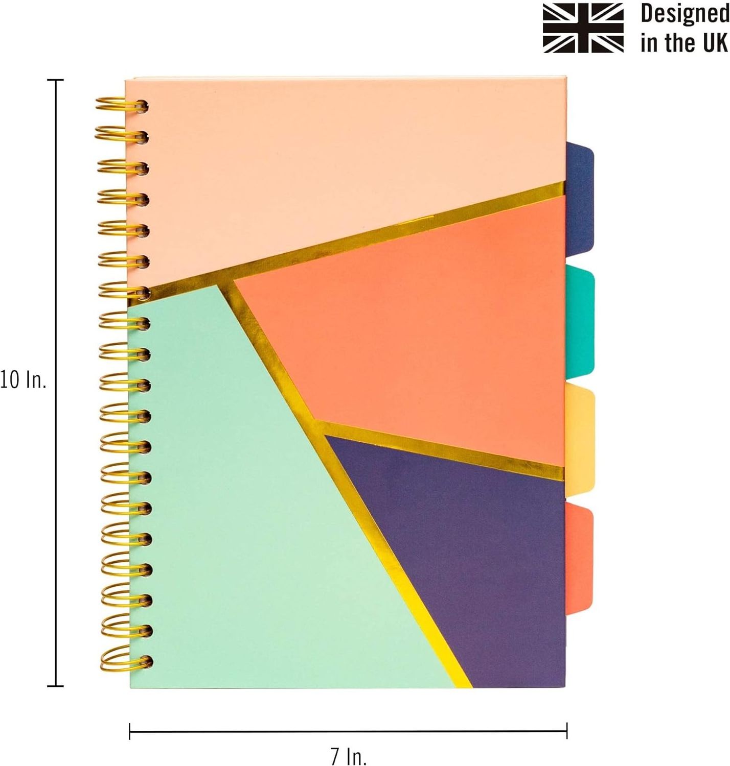 Carpe Diem 5-Project Double Spiral Bound Notebook 3-Pack with Repositionable Dividers - 200 Pages of 80GSM Paper